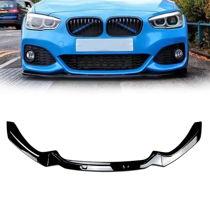 BMW F20 Maxton Style 3-Piece Gloss Black Front Spoiler