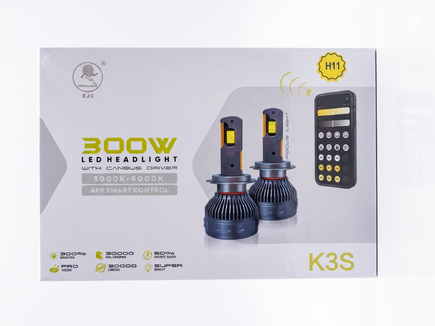 H11 K3S App Controlled LED – 300W