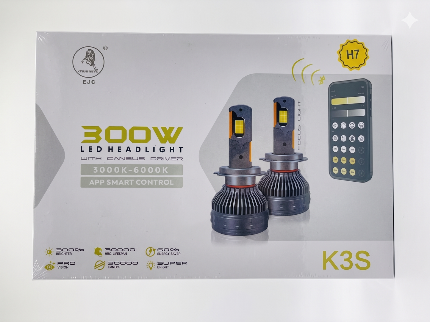 H7 K3S App Controlled LED – 300W