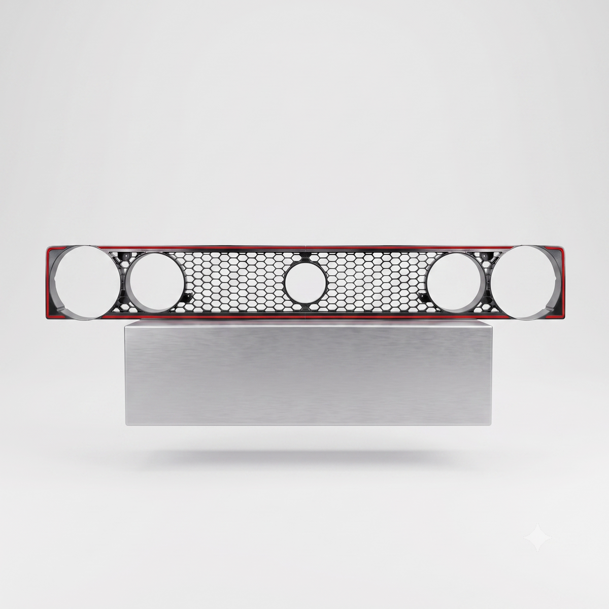 VW Golf 1 Honeycomb Grille With Red Trim