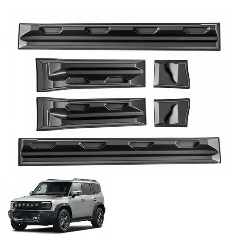 JETOUR T1 2025 Door Cladding Set – Gloss Black, 6-Piece