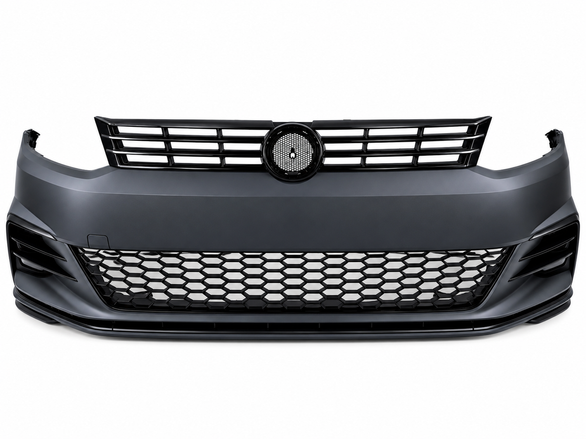 VW Caddy 2011 Golf 7.5 GTI Look Front Bumper Conversion Kit with Main Grille and Fog Grilles