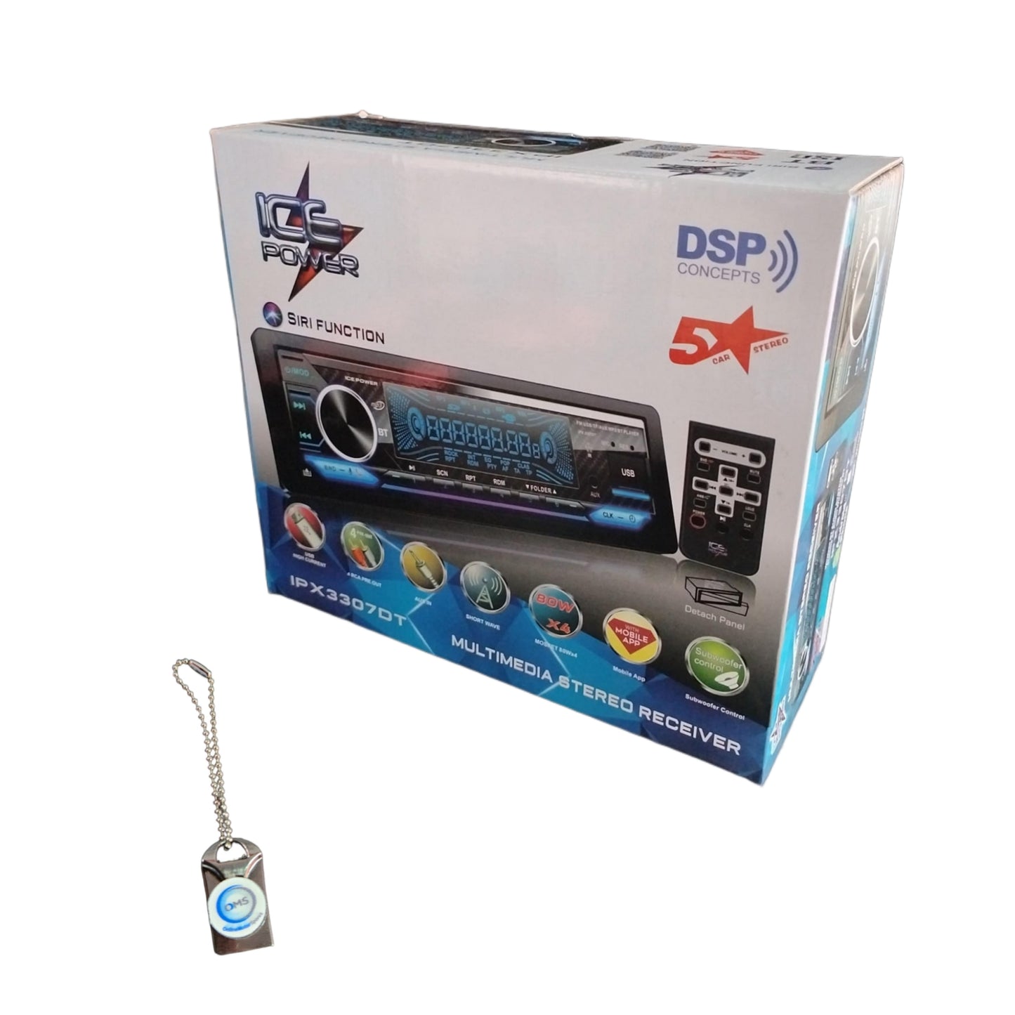 Ice Power Multimedia Stereo Receiver IPX-3307DT + OMS USB