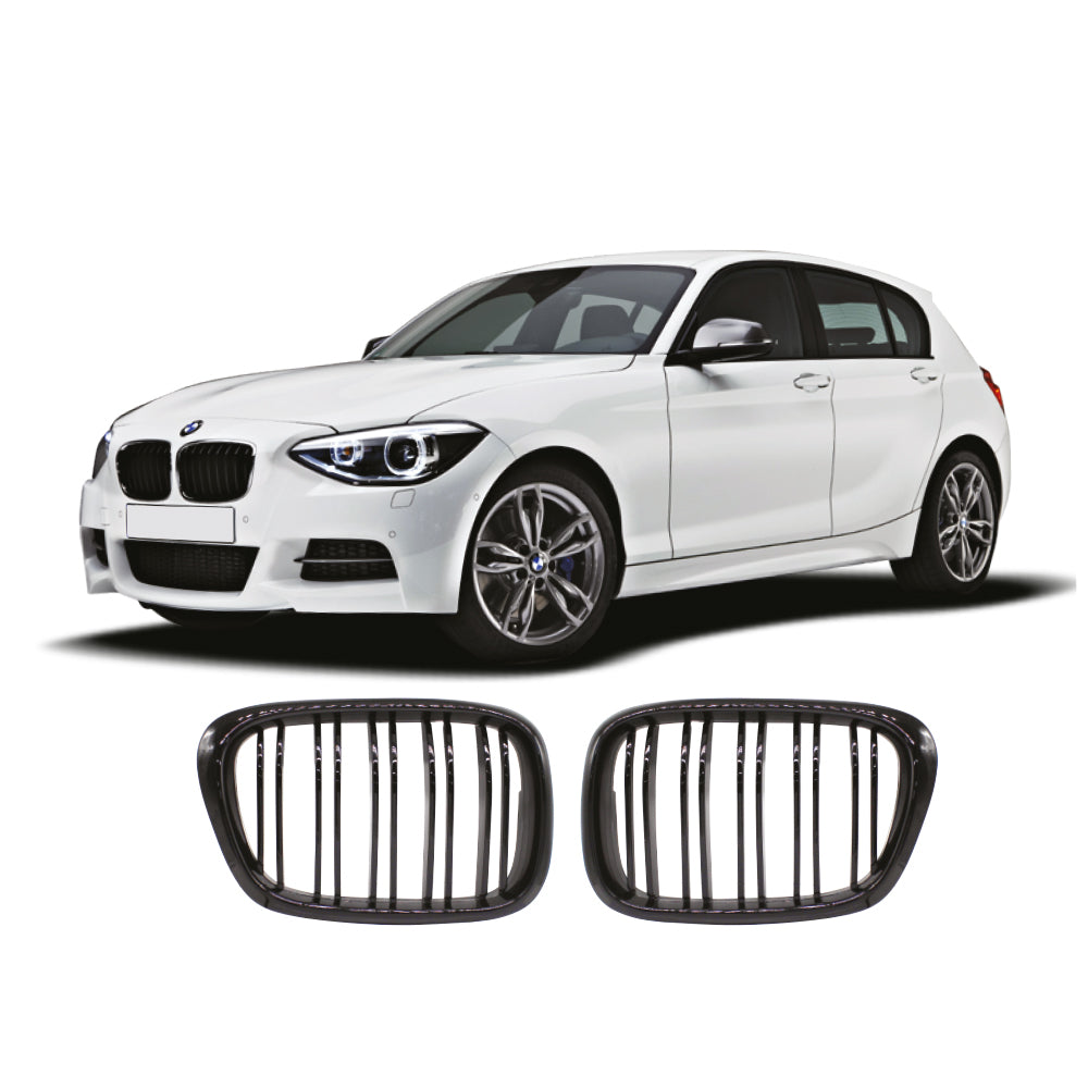 BMW F20 Gloss Black Pre Lci Double Slat Kidney Grills