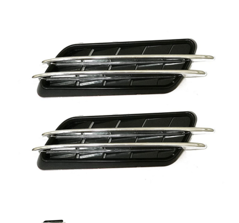 2x Air Flow Intake Scoop with Decorative Electroplate for Cars -ZW-5113