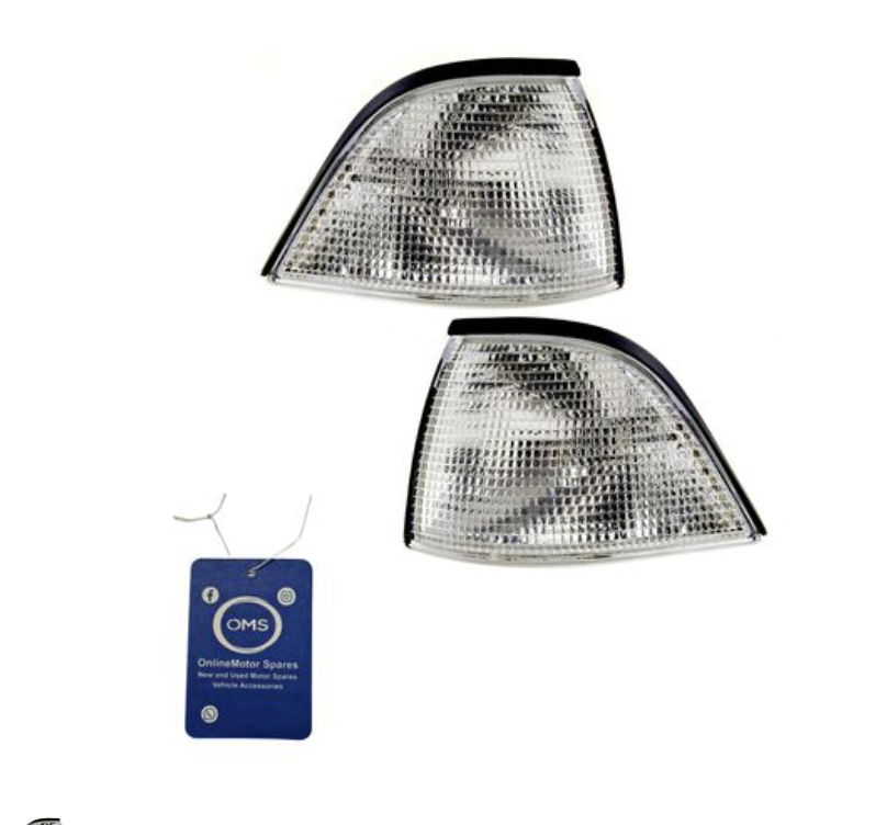 BMW E36 4 door Clear Corner Lamps + Oms Airfreshener