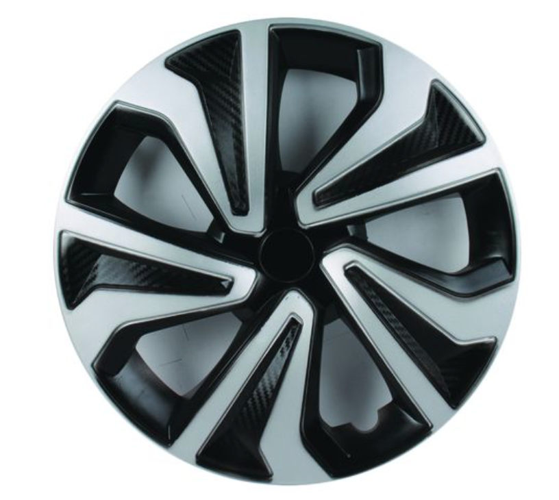 Blackbird 13 Inch Silver and Black Wheel Cover Set