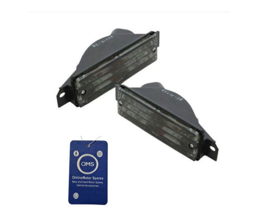 Smoked Crystal Bumper Indicators Compatible with BMW E30 & Air freshener