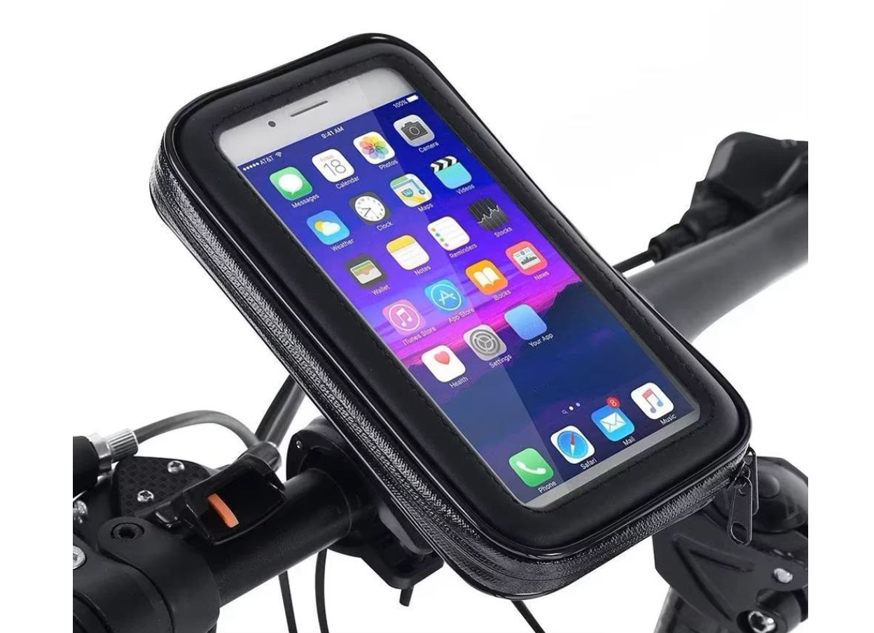Waterproof Locomotive Phone Holder with Zipper & Touch Sensitive Membrane