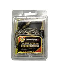 PowerBass S-LINK2 24K Gold-Plated RCA Audio Cable with Twisted Conductors