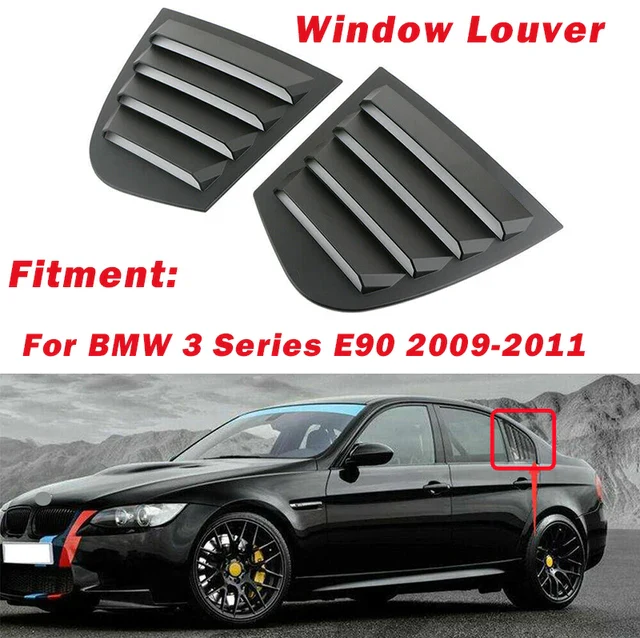 Bmw E90 Window Louvres Glossblack