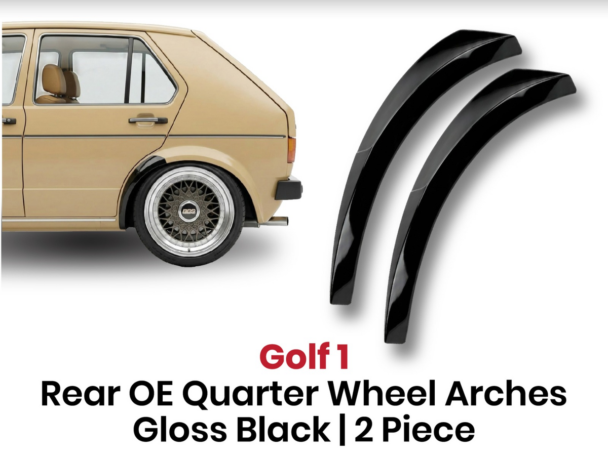 Golf 1 Rear Quarter Wheel arches Glossblack sold as a pair