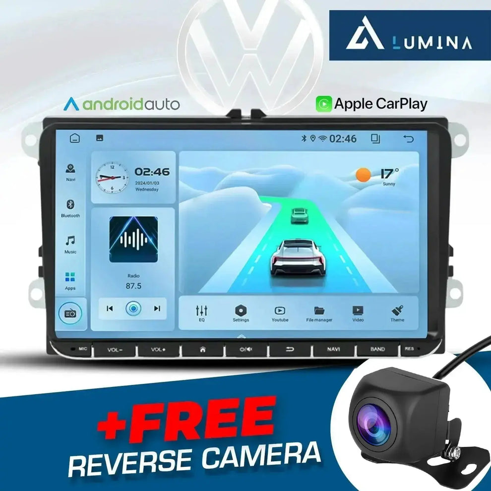 Lumina - 9 Inch VW Android Unit With Apple Car Play & Android Auto + FREE Reverse Camera