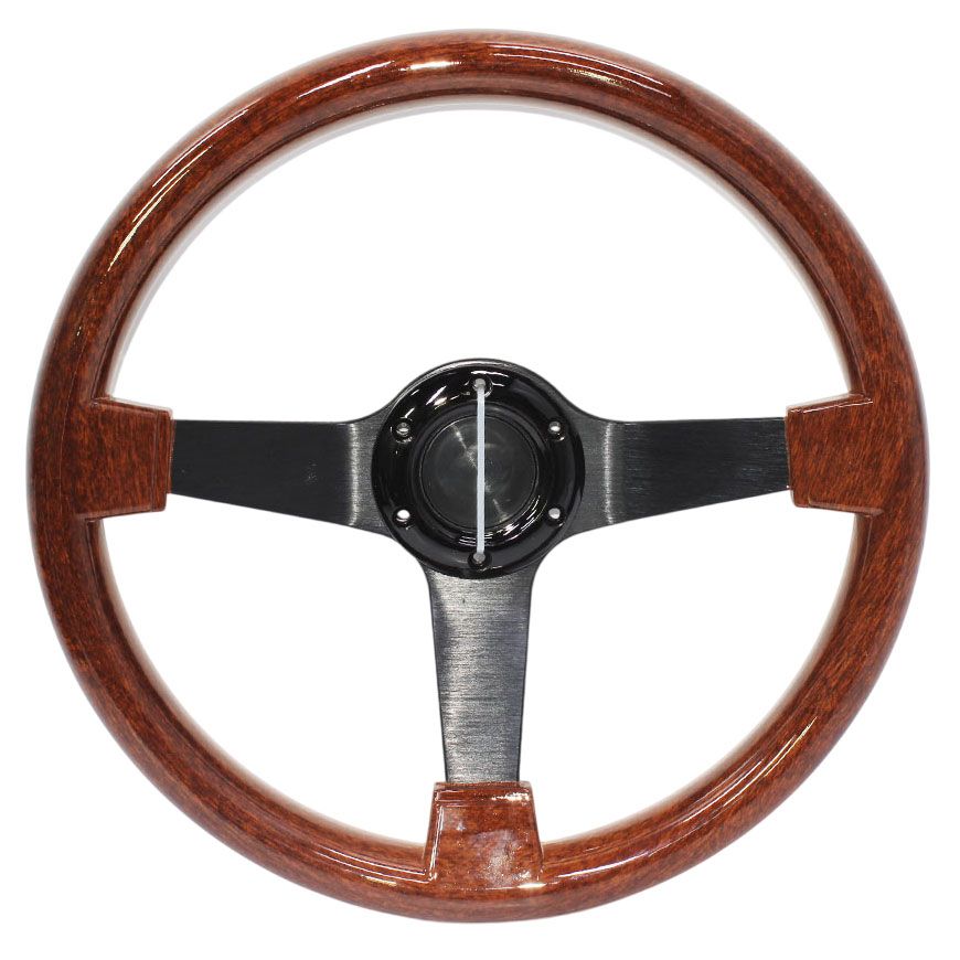 Universal Woodgrain Look Steering Wheel