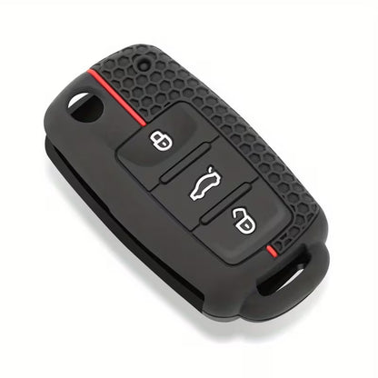 VW Key Cover Black W/Red