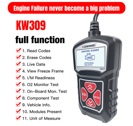 Konnwei KW309 Vehicle Engine Fault Code Reader