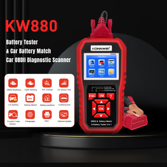 Konnwei KW880 Car Battery Tester Diagnostic Tool