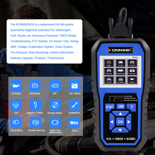Konnwei KW450 Full System Car Diagnostic Scanner