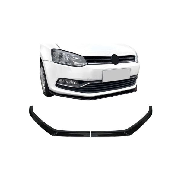 Polo 6R, 6C & Vivo 2018+ Blade Broad Front Lip 2 Pc Gloss Black