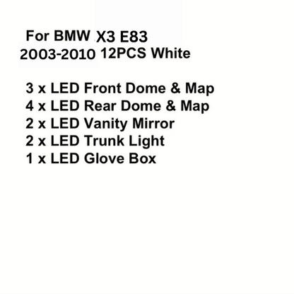 LED Light Kit Package Compatible with BMW SUV X SERIES