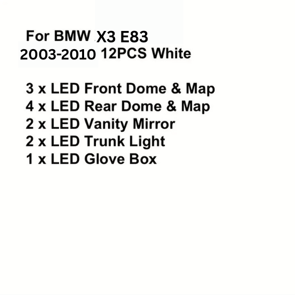 LED Light Kit Package Compatible with BMW SUV X SERIES