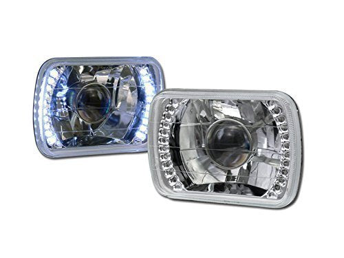 UNIVERSAL LED PROJECTOR HEADLIGHTS CHR 7X6 7X5 SOLD AS A PAIR (NON OEM)