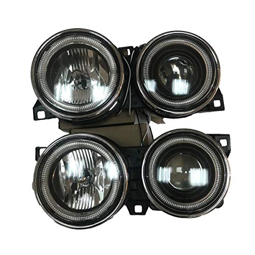 BM E30 Angel Projector Headlights Chrome with Oms Air Freshener (Non Oem)