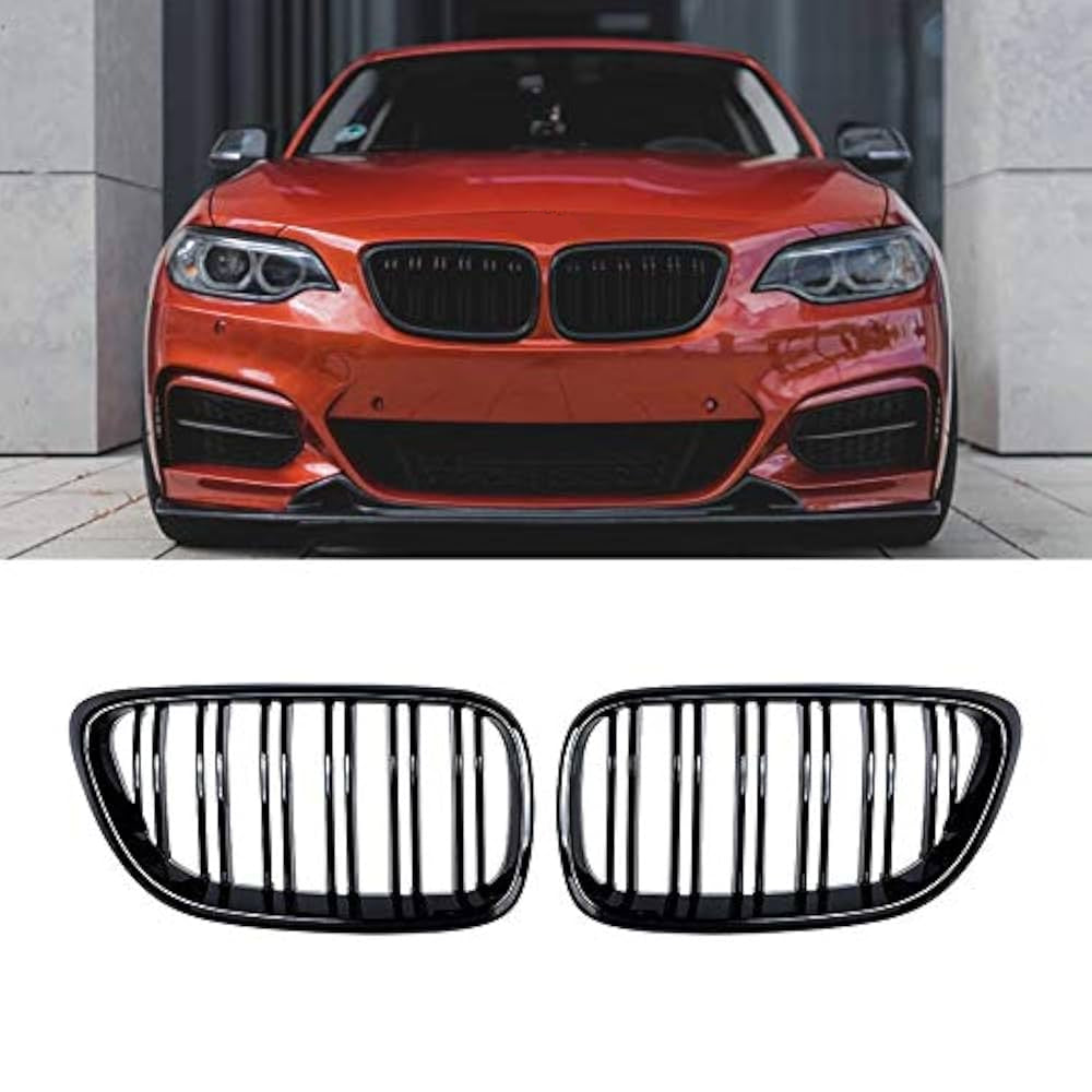BMW F22 Gloss Black Double Slat Kidney Grills