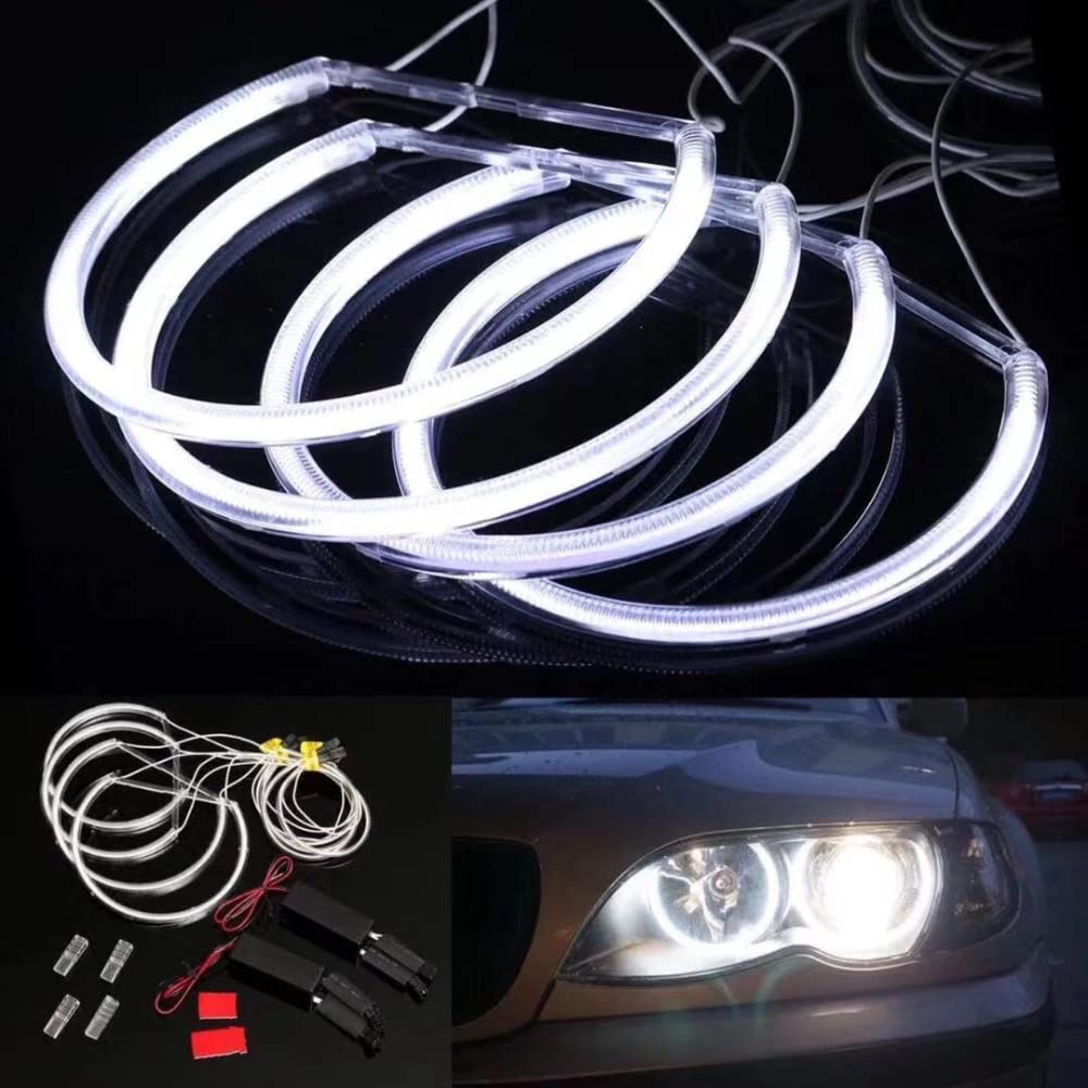 BMW E46 Non-Projector Angel Eye Rings With Wiring Loom