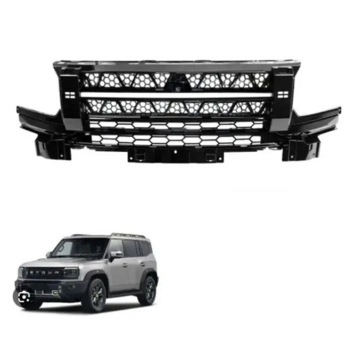Jetour T2 (25-on) LED Light bar Design Black Gloss Grill