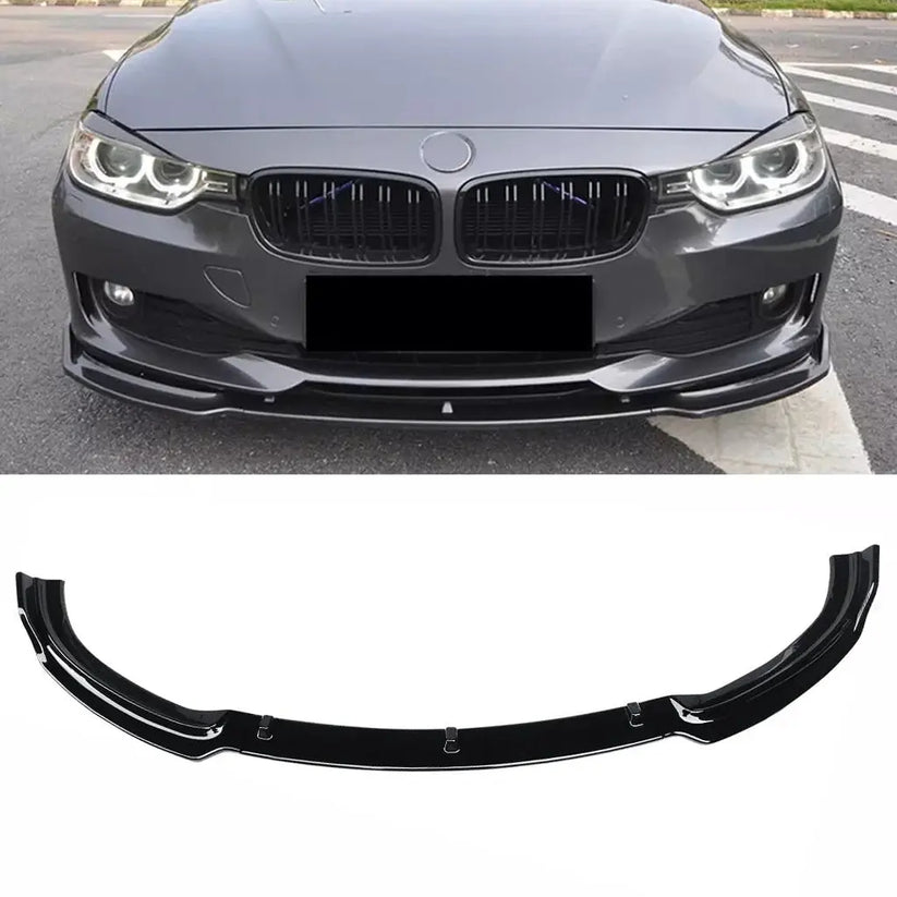 BMW F30 3-Piece Non M-Tech Gloss Black Front Spoiler