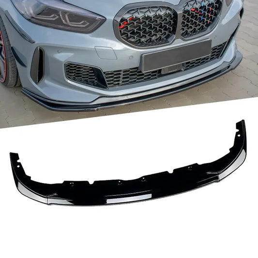 BMW F40 1-Series (21-On) Maxton Style 3-Piece Gloss Black Front Spoiler