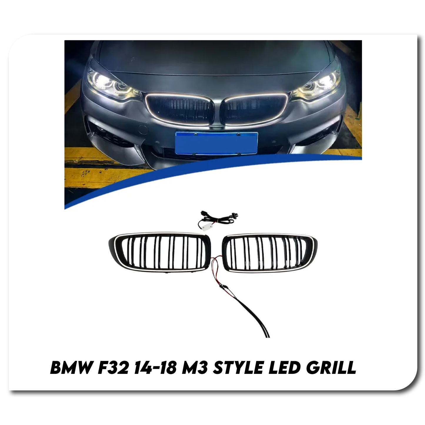 BMW F32 13-20 M3 Style LED Light Up Grill