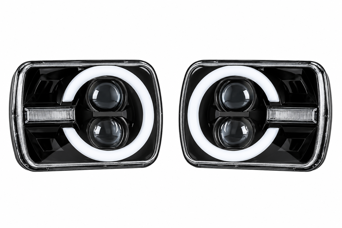 Universal 7 inch Rectangular Led Headlight Set