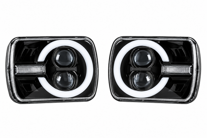 Universal 7 inch Rectangular Led Headlight Set