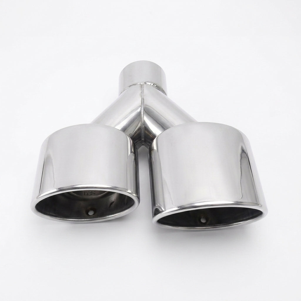 Universal Car Round Double Chrome Exhaust Tip