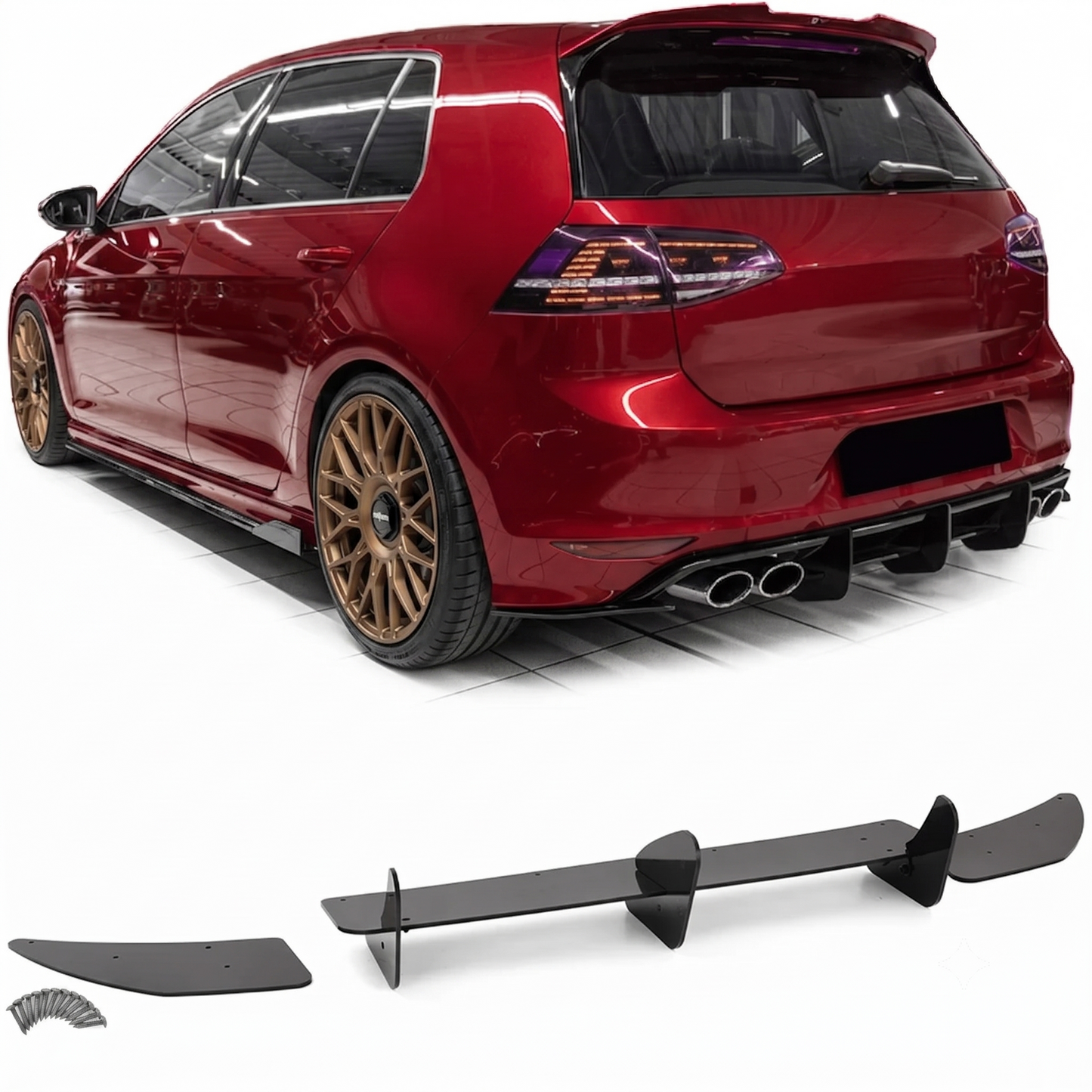 VW Golf 7 GTI Add-On Rear Diffuser