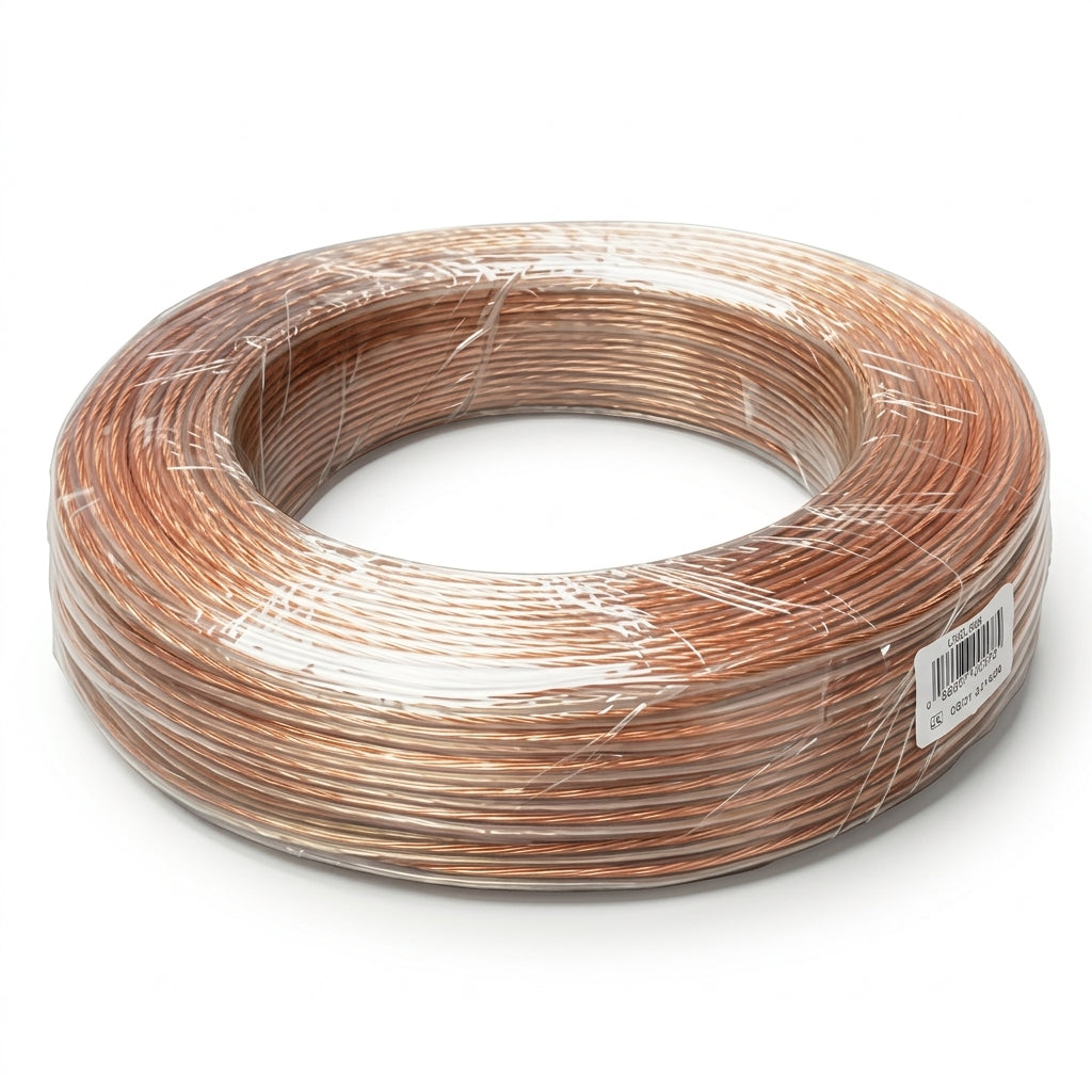 Frosted Transparent Thick Speaker Cable Per Metre