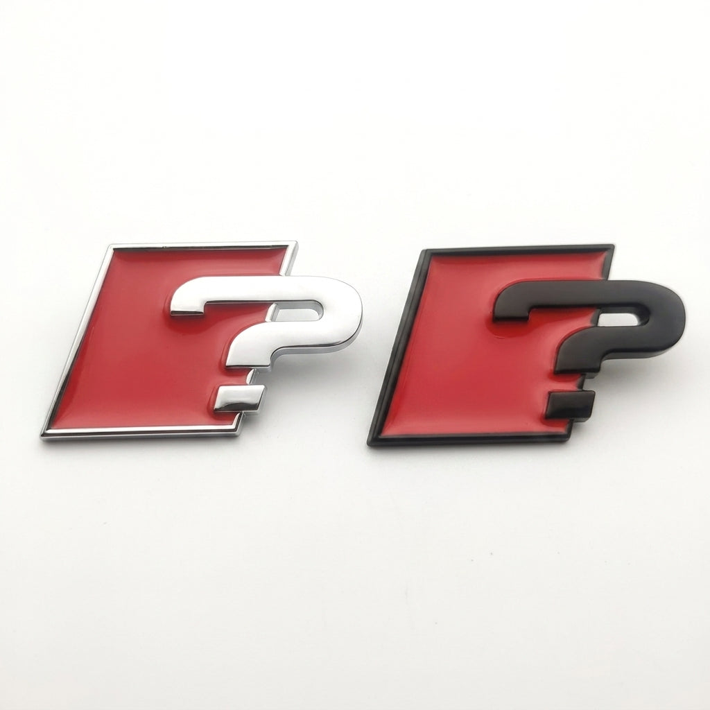 3D Metal Car Rear Emblem Badge Sticker (?) black