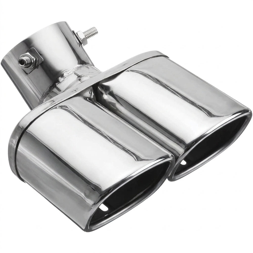 Universal Car CVR Double Chrome Exhaust Tip