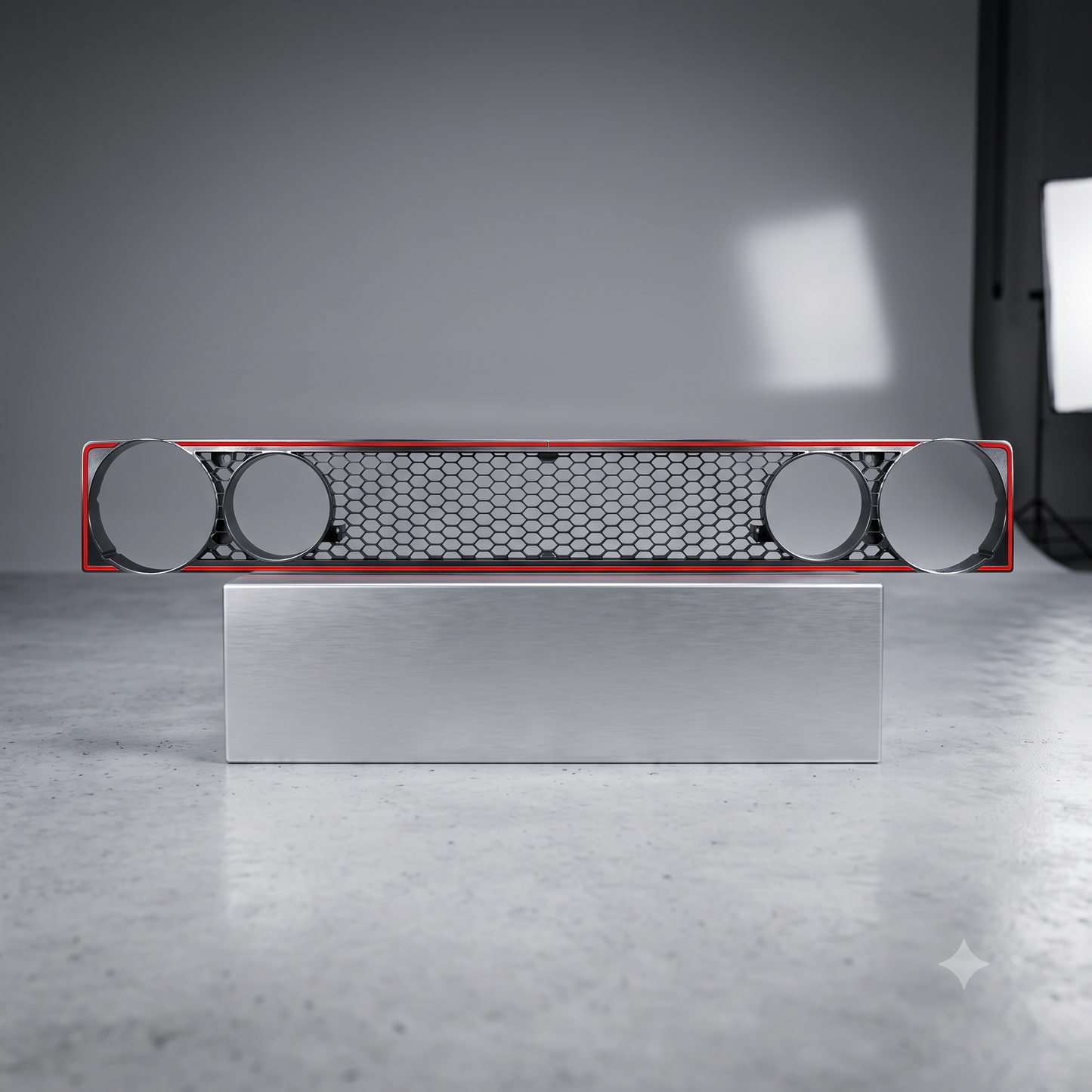VW Golf 1 Honeycomb Grille With Red Trims