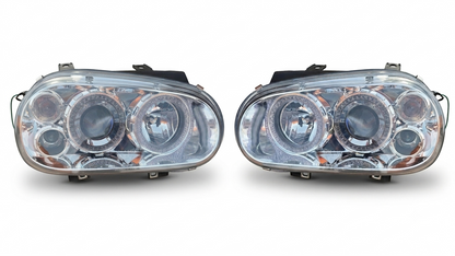 VW Golf 4 LED Headlights With Angel Eyes