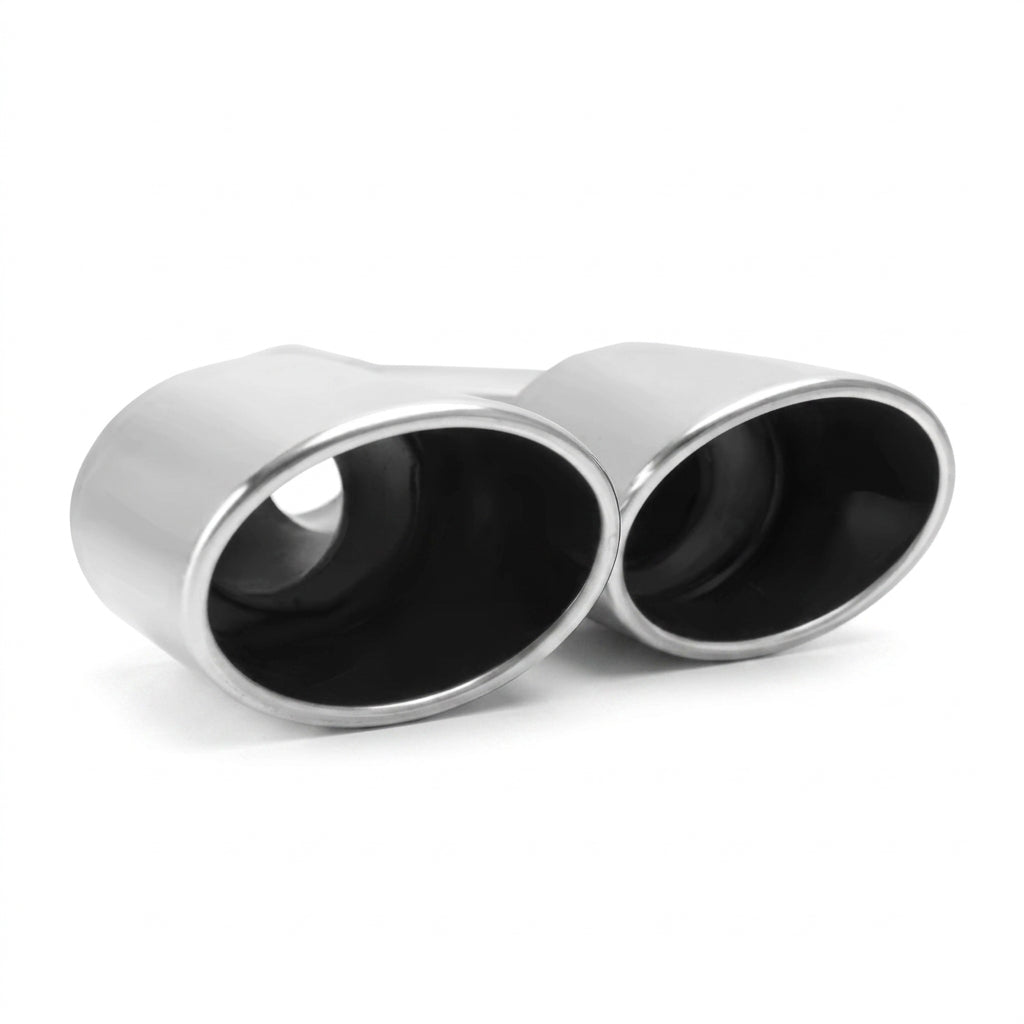 Universal Car Round Double Chrome Exhaust Tip