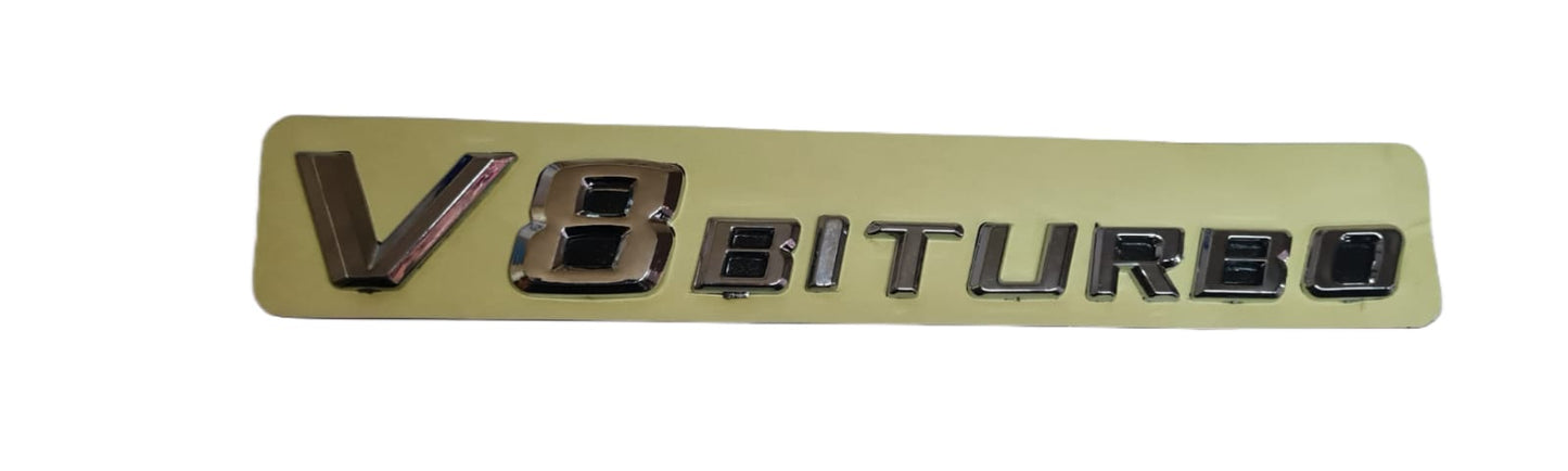 V8 Biturbo Emblem Badge