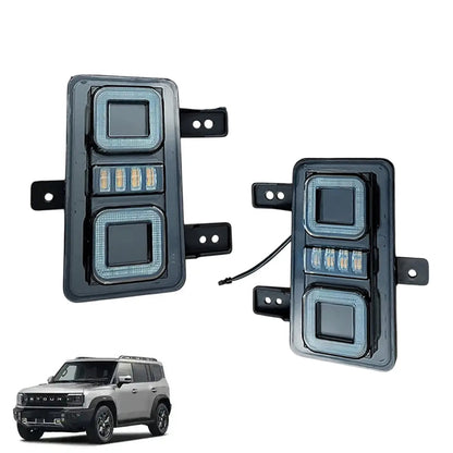 Jetour T2 (25-On) Defender Style Square Mount Rear Bumper Lights