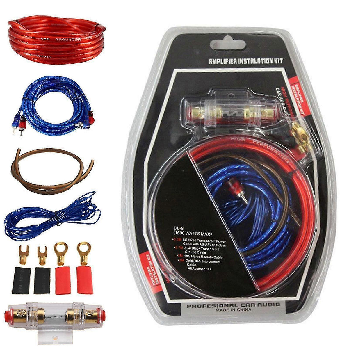Kaiboyu MDK MD-8 1500W Max Car Amplifier Installation Kit