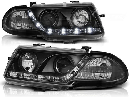 Opel Astra Headlights With DRL Black