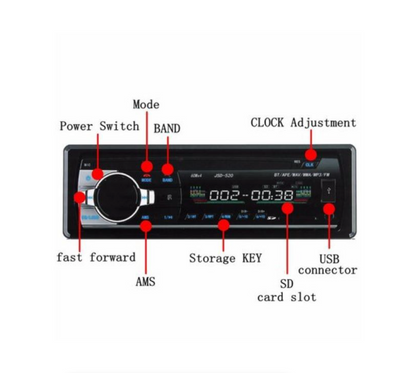 CAR MP3/USB/SD CARD/AUX RADIO 164E