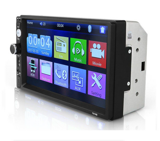 Double Din HD Touch Screen Radio/BT/USB/MP5/Reverse Cam Support 7010