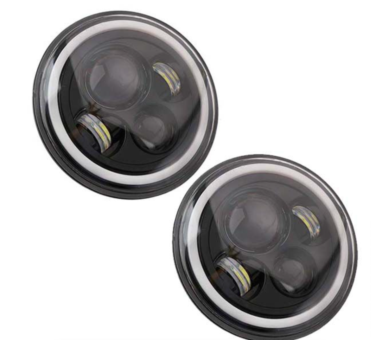 Vw Golf 1 Projector Headlight With Angel Rings Sold As A Set (Non-Oem)